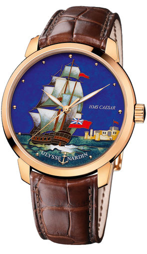 Review Ulysse Nardin 8152-111-2 / CAESAR Classico Enamel HMS Caesar Rose Gold watch review - Click Image to Close